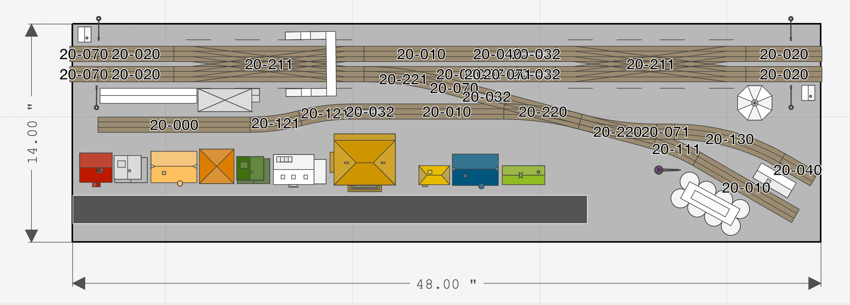 A computer generated plan for T-Trak